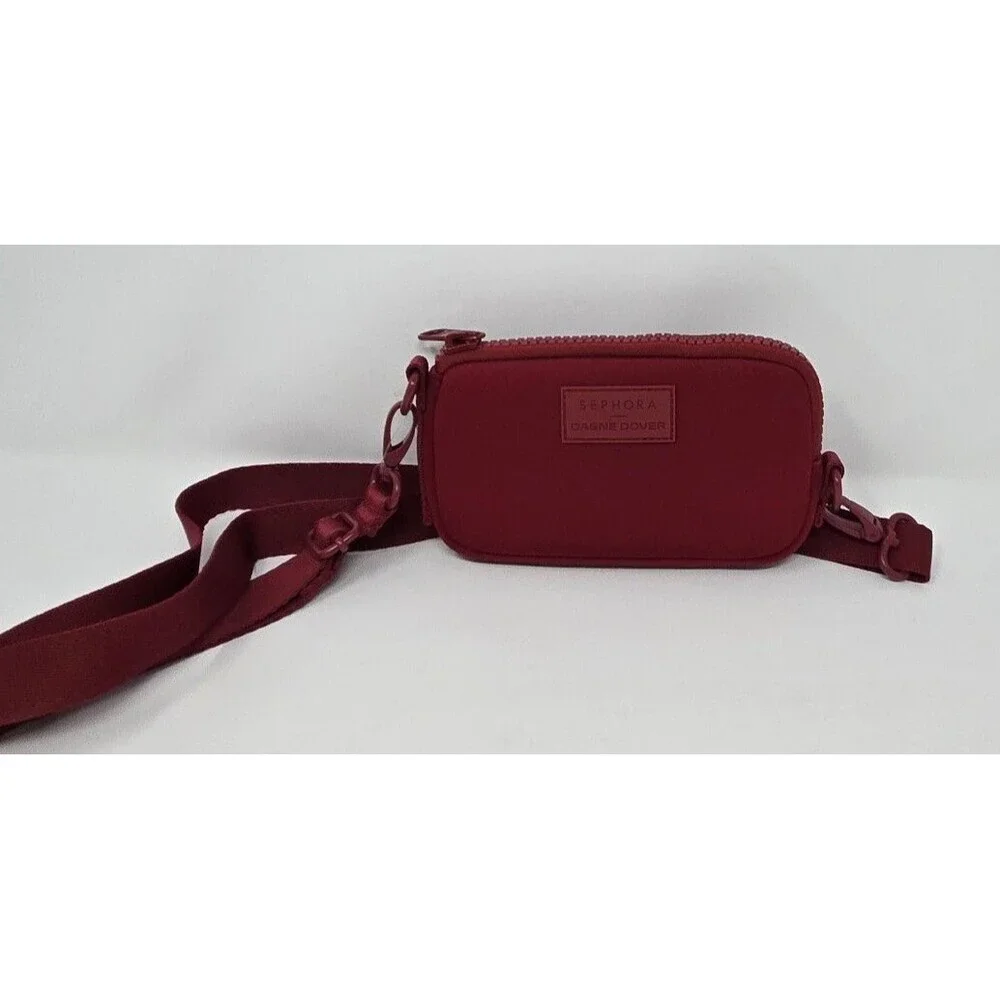NWOT DAGNE DOVER X SEPHORA MAROON WINE CROSSBODY SLING BAG MINI WOMEN OS TRAVEL